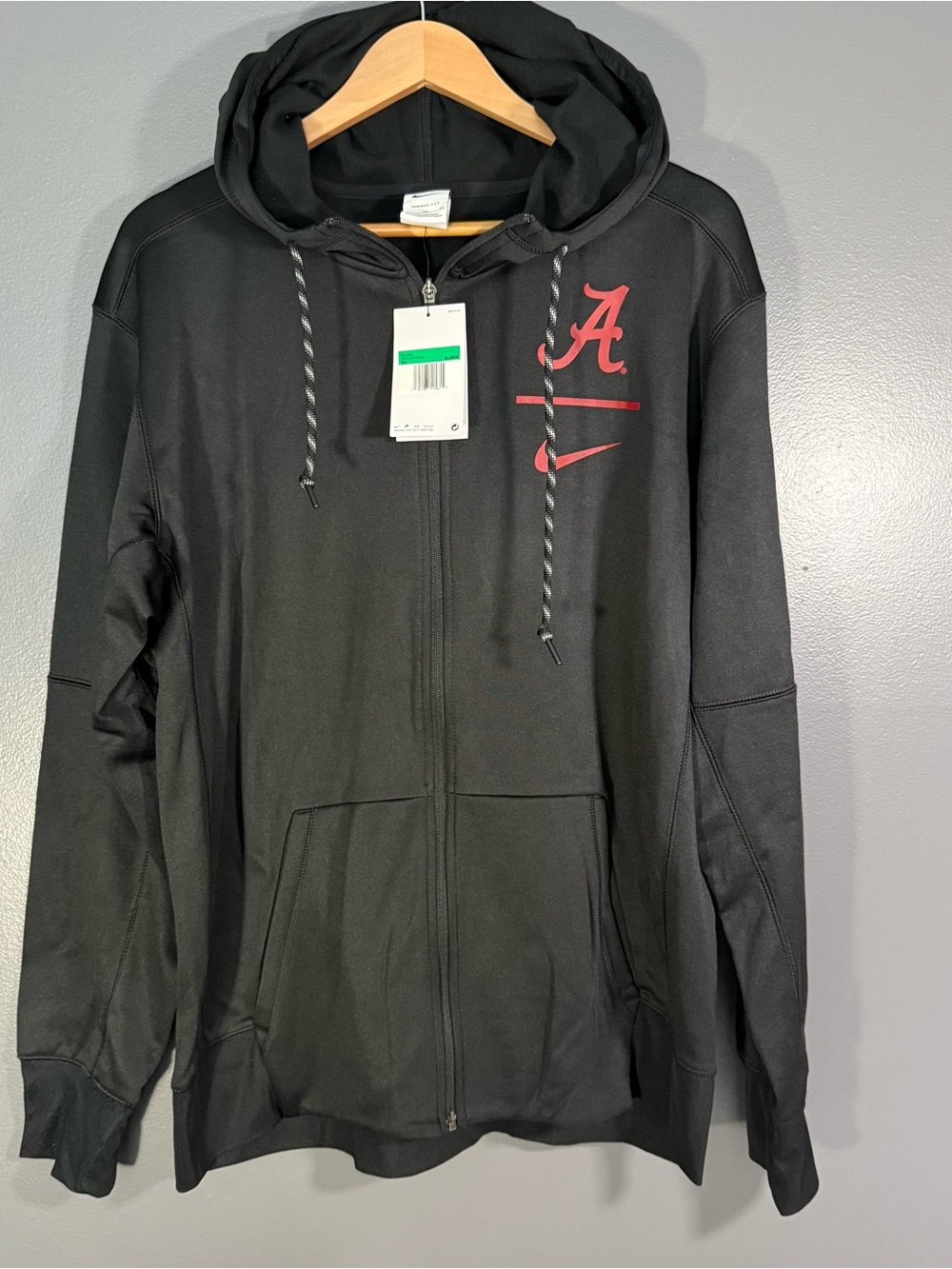 NEW Men's Nike Alabama Crimson Tide Logo Stack Performance Full-Zip Hoodie XL